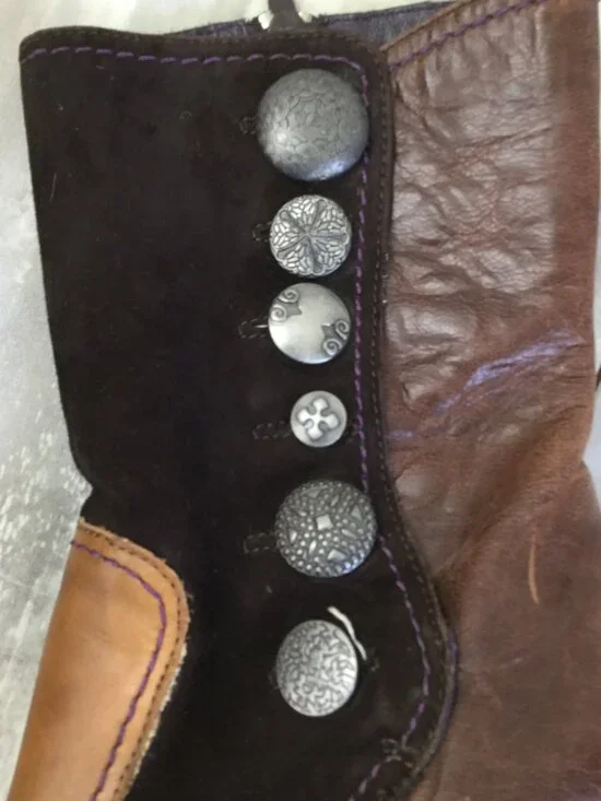 True Religion Leather & Suede Brown Boots 8 - Picture 8 of 12